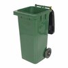 Vestil Trash Can, Green, Polyethylene TH-32-GRN